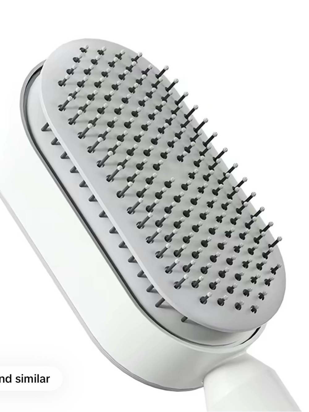 White Detangling Hair Brush for Women - Sleek Grip Handle